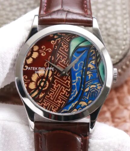 FL Patek Philippe Rare Craft Series 5077P-102 Enamel Watch