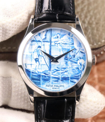 FL Patek Philippe Classic Watch Series 5089G-062 Enamel Craft Watch