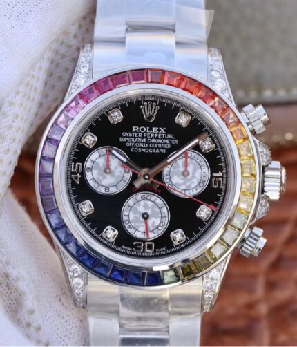BL Rolex 116599RBow new rainbow circle Daytona upgraded version 40mm men's watch.