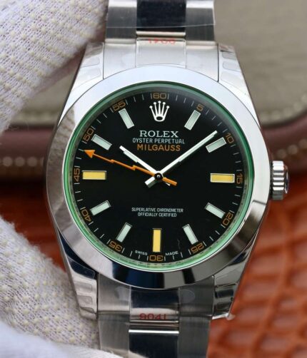 DJ Rolex MILGAUSS 116400 lightning needle green sapphire glass.